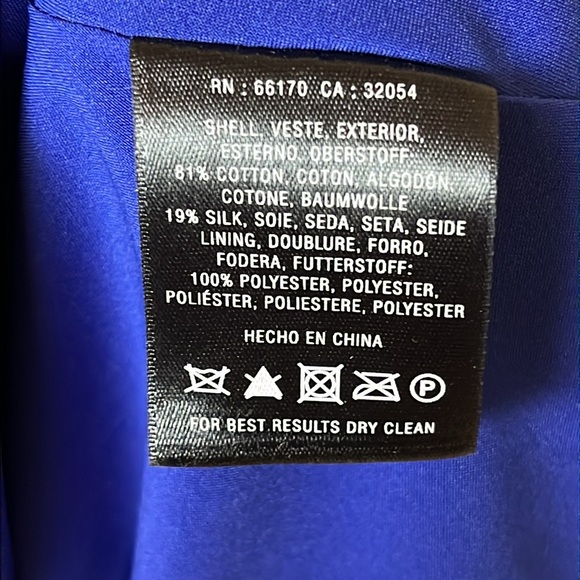 Maeve by Anthropologie Button Two Piece Cotton/Silk Dress in Navy/Purple- Size 0 - Picture 6 of 12